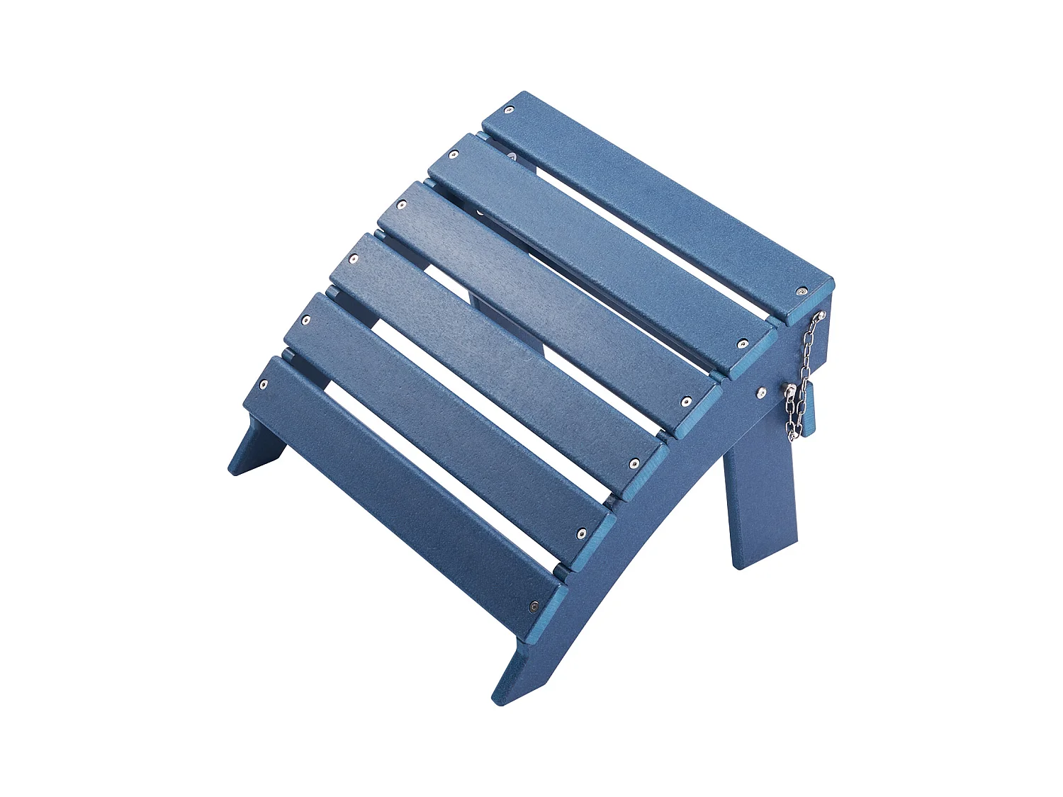 Pouf de Jardin, SucceBuy Pouf Adirondack Pliable en PEHD 40x48x33 cm, Repose-pieds Résistant aux Intempéries, Idéal pour Porche Extérieur, Piscine, Bleu
