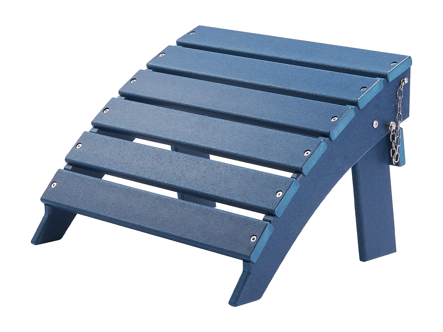 Pouf de Jardin, SucceBuy Pouf Adirondack Pliable en PEHD 40x48x33 cm, Repose-pieds Résistant aux Intempéries, Idéal pour Porche Extérieur, Piscine, Bleu