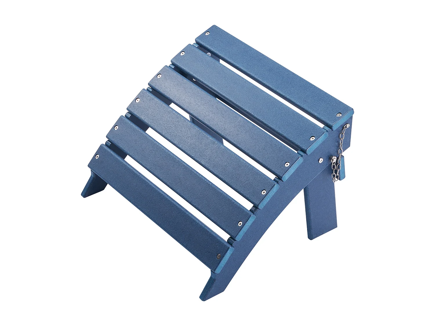 Pouf de Jardin, SucceBuy Pouf Adirondack Pliable en PEHD 40x48x33 cm, Repose-pieds Résistant aux Intempéries, Idéal pour Porche Extérieur, Piscine, Bleu