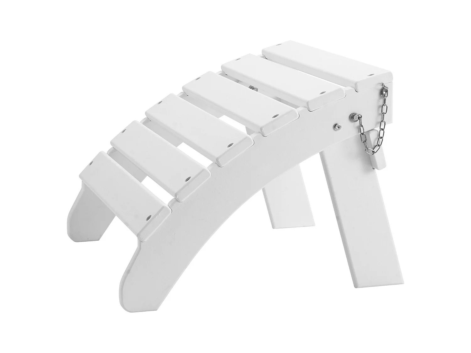 Pouf de Jardin, SucceBuy Pouf Adirondack Pliable en PEHD de 45 x 50 x 35 cm, Blanc