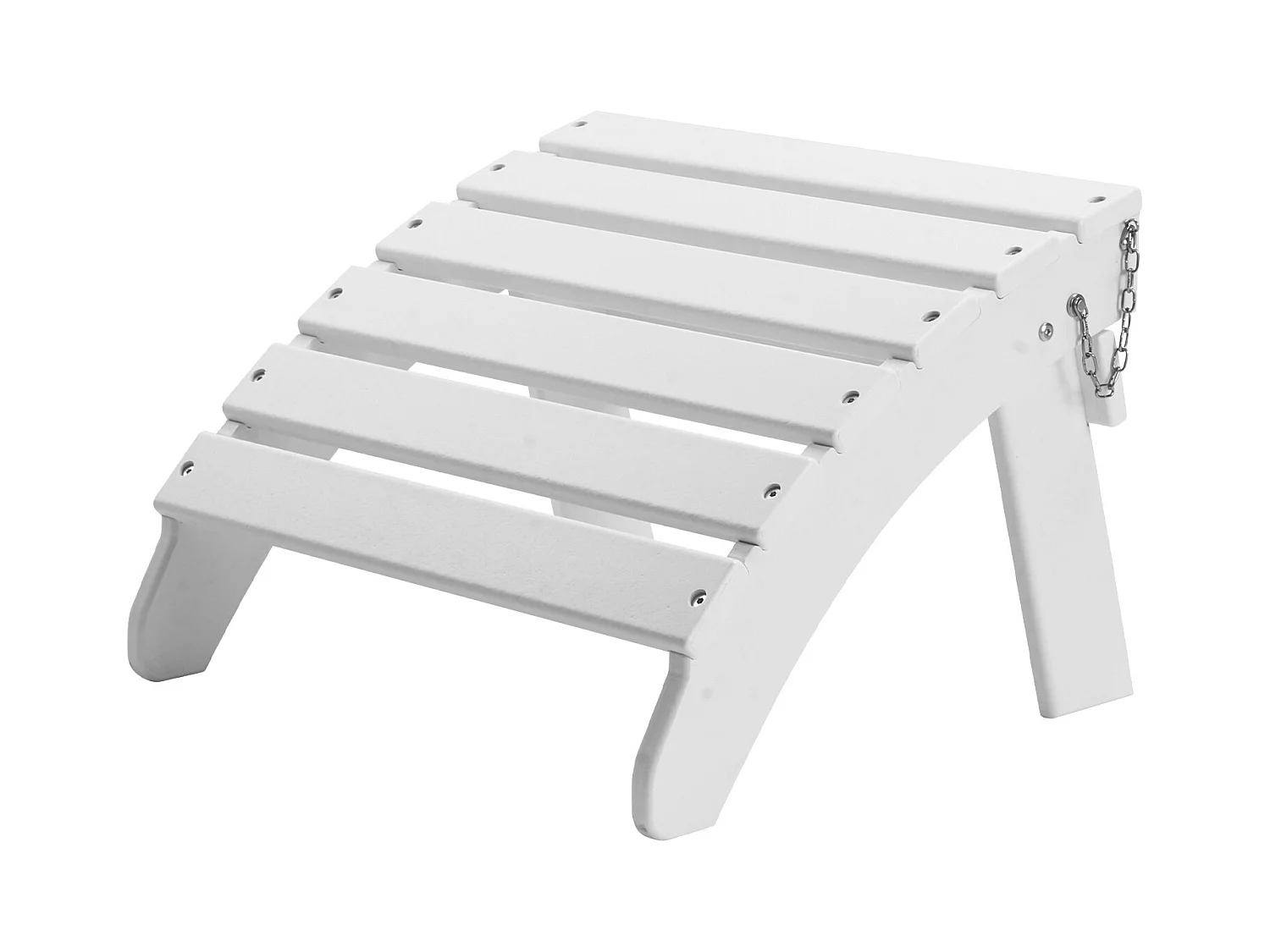 Pouf de Jardin, SucceBuy Pouf Adirondack Pliable en PEHD de 45 x 50 x 35 cm, Blanc