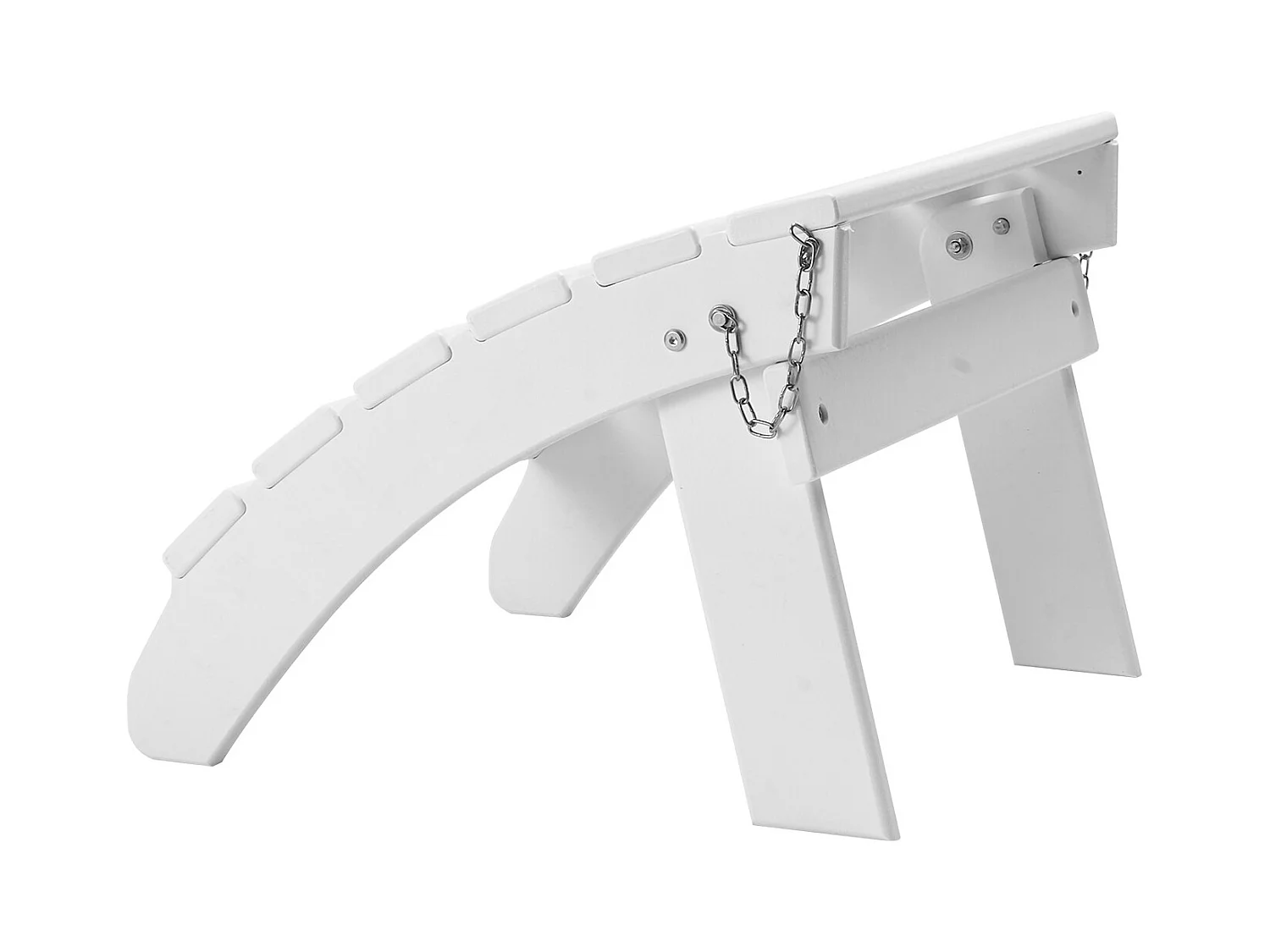 Pouf de Jardin, SucceBuy Pouf Adirondack Pliable en PEHD de 45 x 50 x 35 cm, Blanc