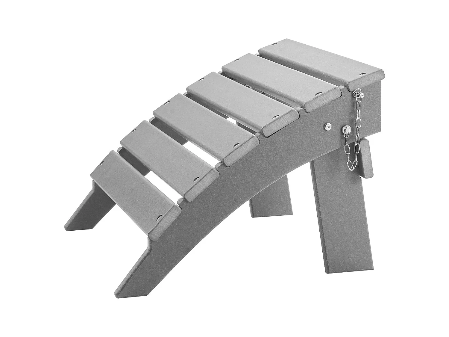 Pouf de Jardin, SucceBuy Pouf Adirondack Pliable en PEHD de 43 x 48 x 33 cm, Gris