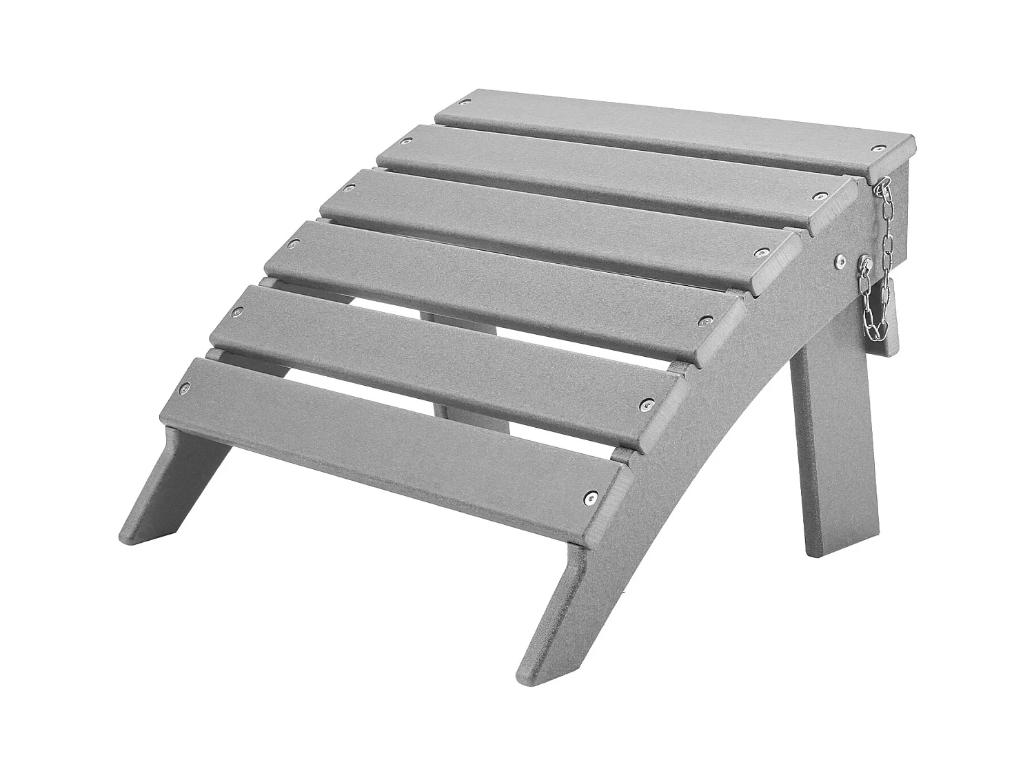 Pouf de Jardin, SucceBuy Pouf Adirondack Pliable en PEHD de 43 x 48 x 33 cm, Gris