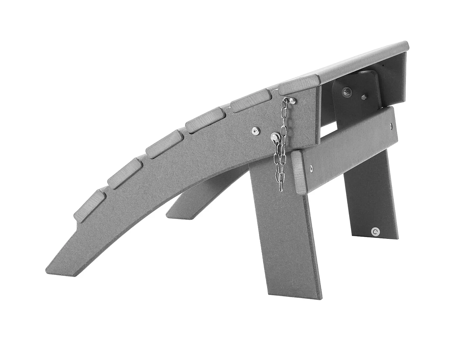 Pouf de Jardin, SucceBuy Pouf Adirondack Pliable en PEHD de 43 x 48 x 33 cm, Gris