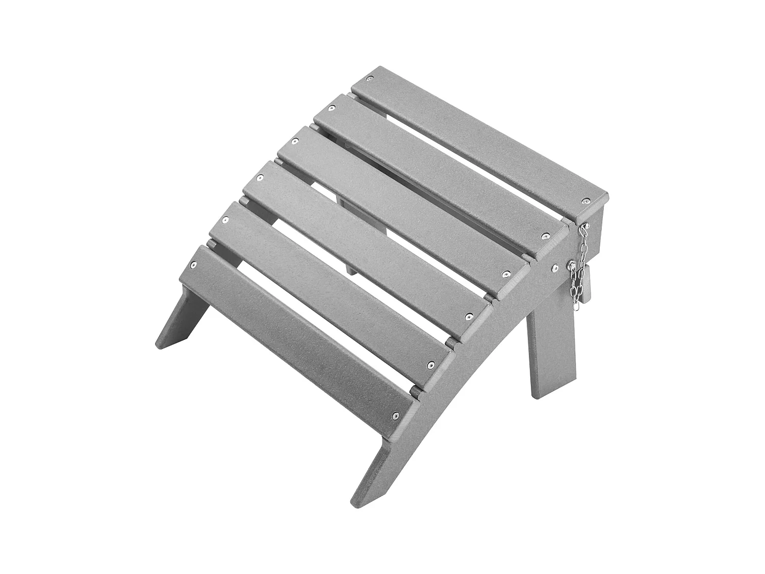 Pouf de Jardin, SucceBuy Pouf Adirondack Pliable en PEHD de 43 x 48 x 33 cm, Gris