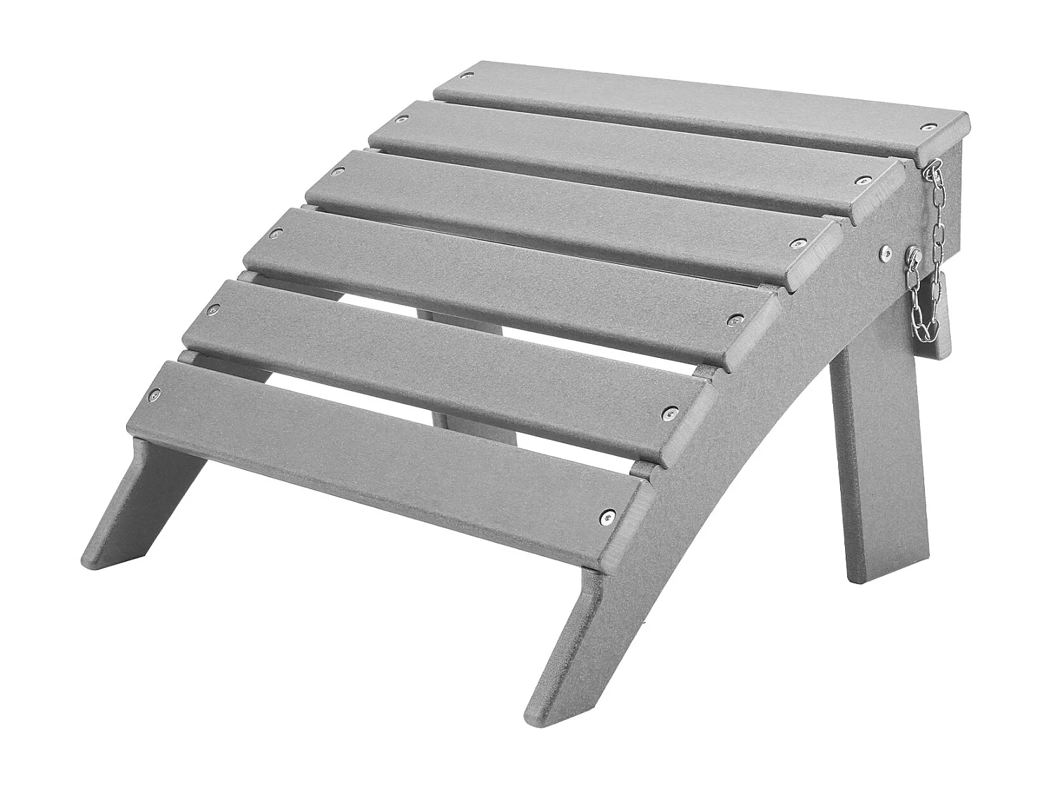 Pouf de Jardin, SucceBuy Pouf Adirondack Pliable en PEHD de 43 x 48 x 33 cm, Gris