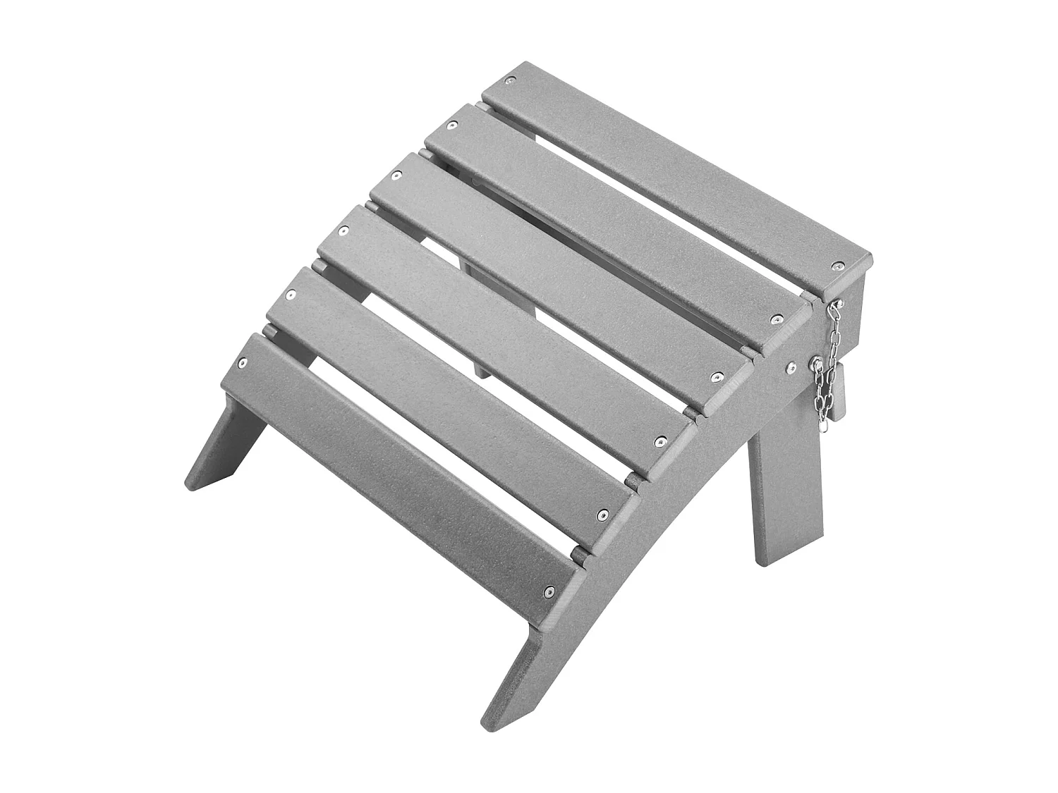 Pouf de Jardin, SucceBuy Pouf Adirondack Pliable en PEHD de 43 x 48 x 33 cm, Gris