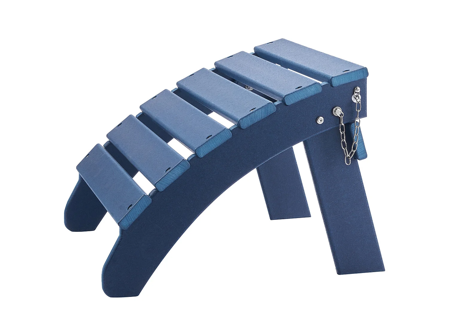 Tuinpuff, SucceBuy Opvouwbare Adirondack Puff van PEHD 47 x 47 x 35 cm, Weerbestendige Voetensteun voor Adirondack Stoel, Blauw