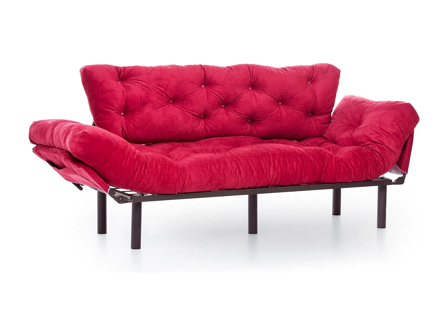 Sofá-Cama Nitta Triple Maroon - Conforto e Estilo para Sua Casa