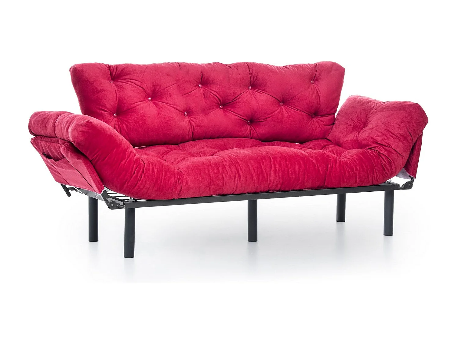 Sofá-Cama Nitta Triple Maroon - Conforto e Estilo para Sua Casa