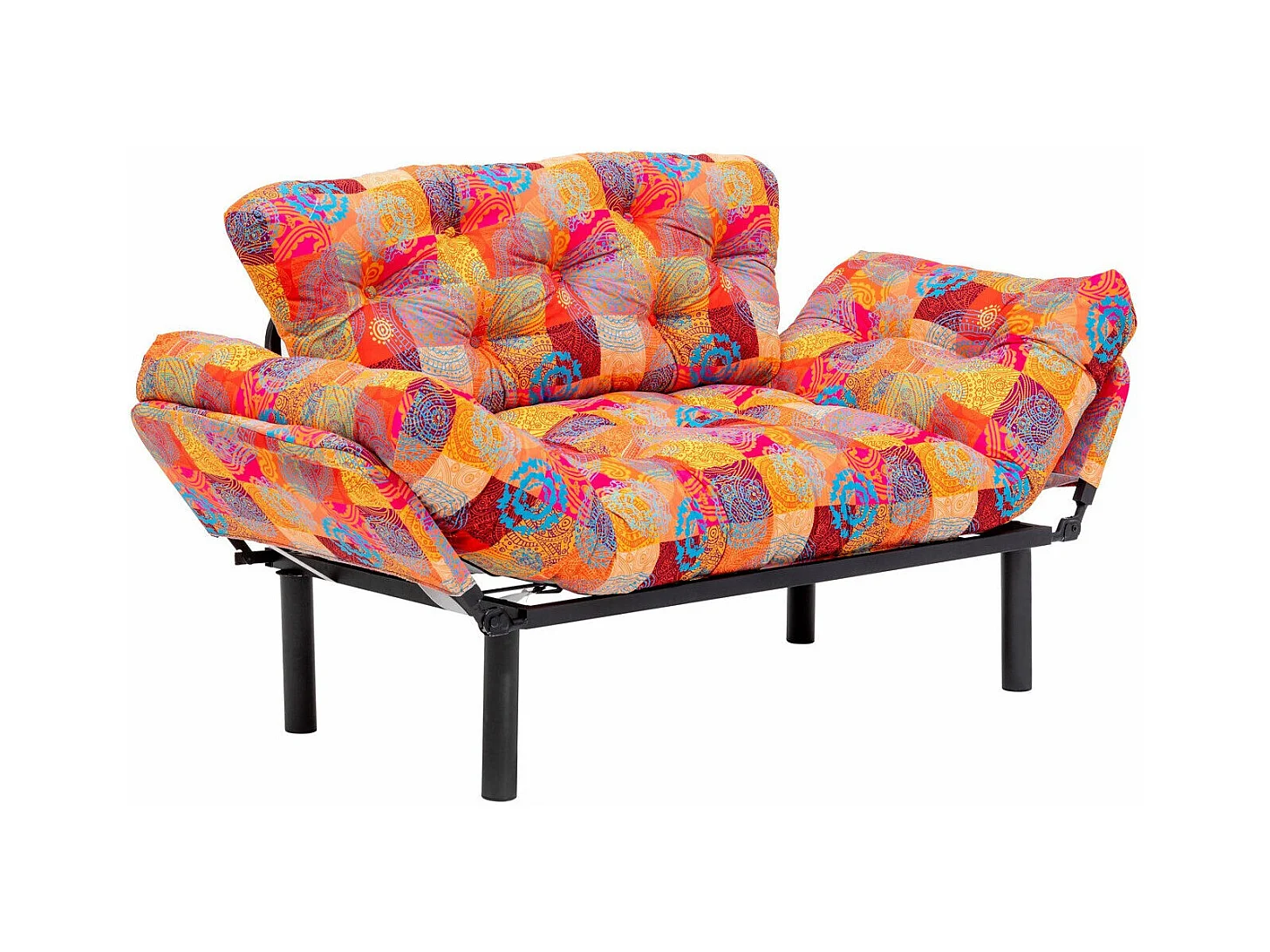 Sofá Altadena 131, Multicolor, 155x70x85cm, Tapiz, Patas: Metal