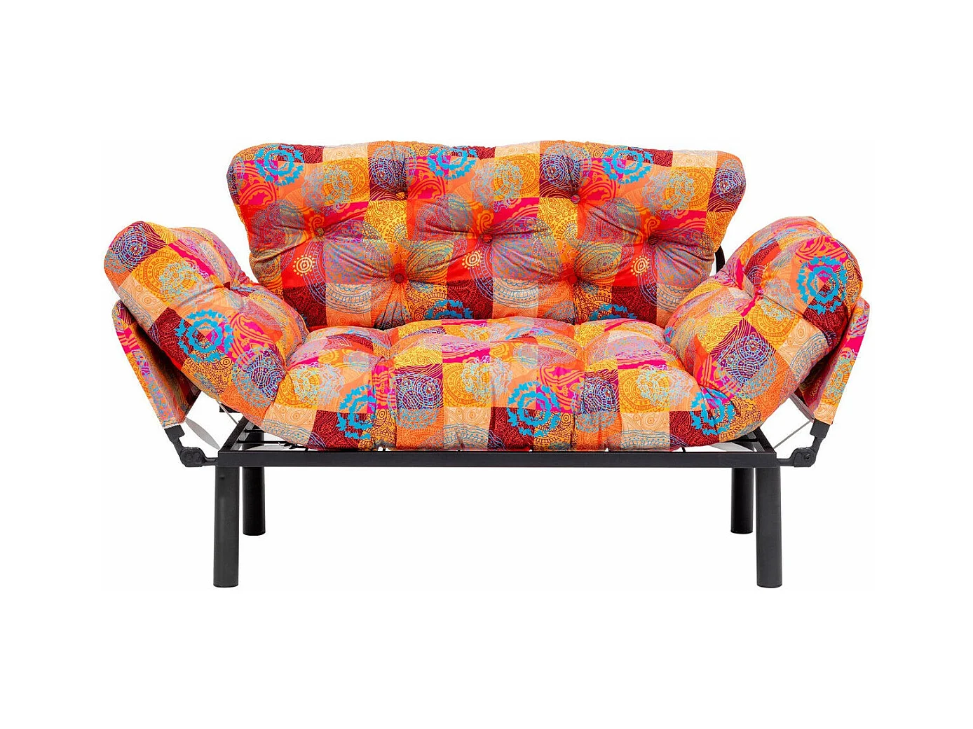 Sofá Altadena 131, Multicolor, 155x70x85cm, Tapiz, Patas: Metal