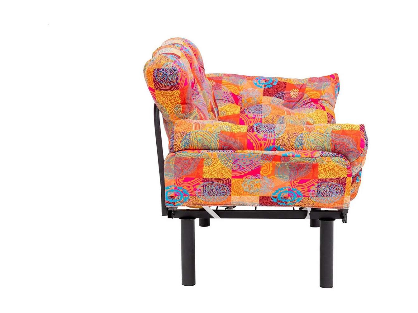 Divano Altadena 131, Multicolore, 155x70x85cm, Arazzo, Gambe: Metallo