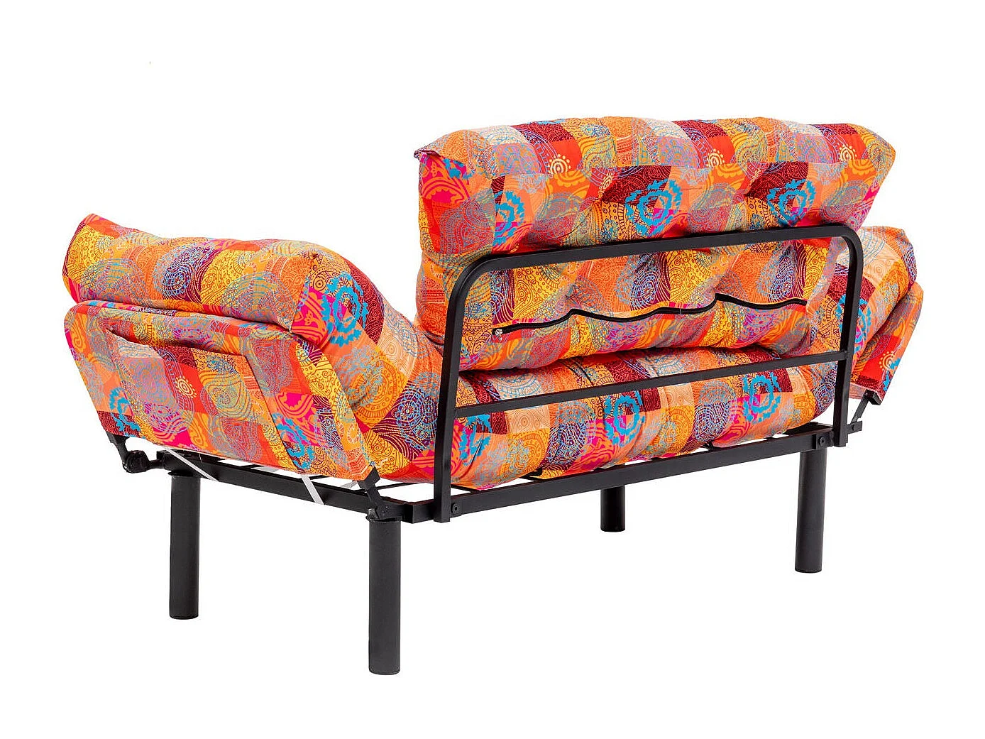 Divano Altadena 131, Multicolore, 155x70x85cm, Arazzo, Gambe: Metallo