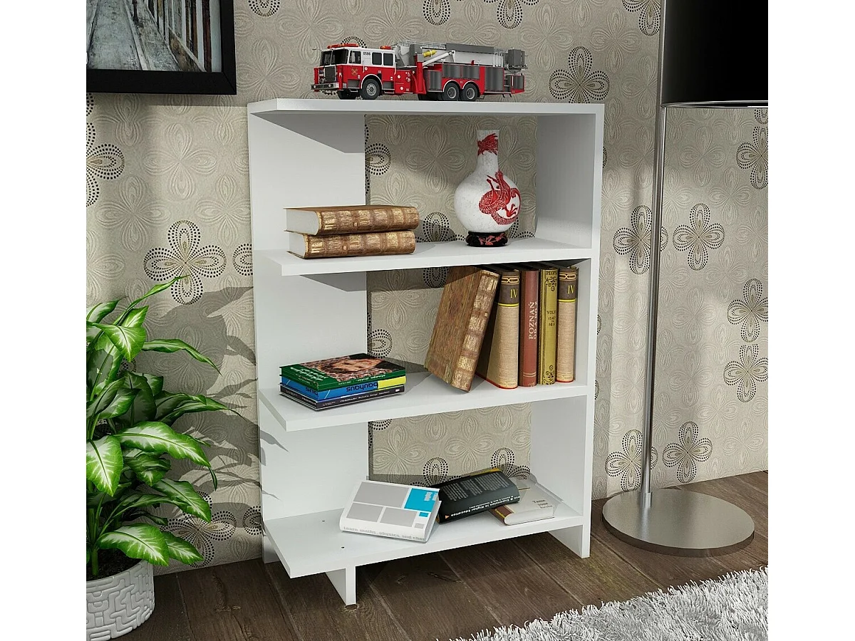 Półka skandynawska – 61,5 x 90 x 24 cm – biała – płyta wiórowa pokryta melaminą