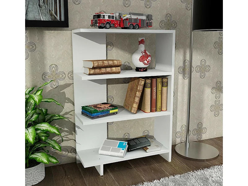 Półka skandynawska – 61,5 x 90 x 24 cm – biała – płyta wiórowa pokryta melaminą