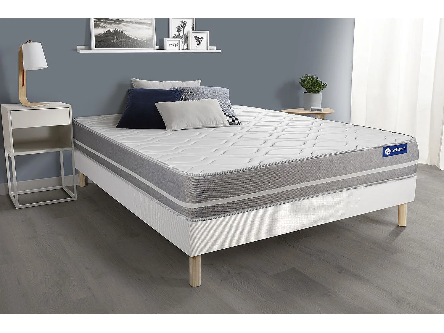 Ensemble Matelas Sommier 130x190 cm - Actiflex Touch