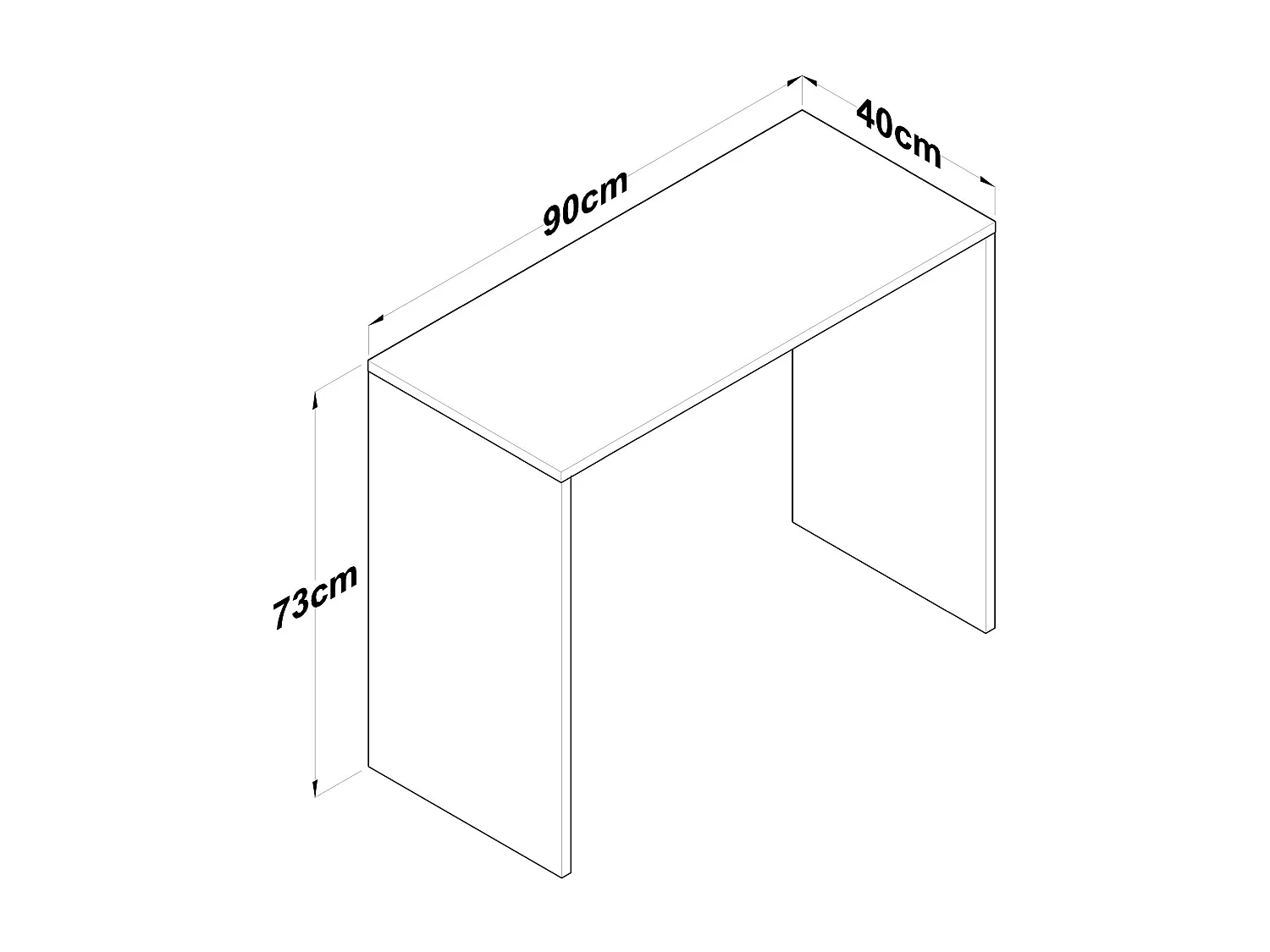 Secretária de Estudo Nogueira 'Simple' – Design Funcional, 90x40x73 cm