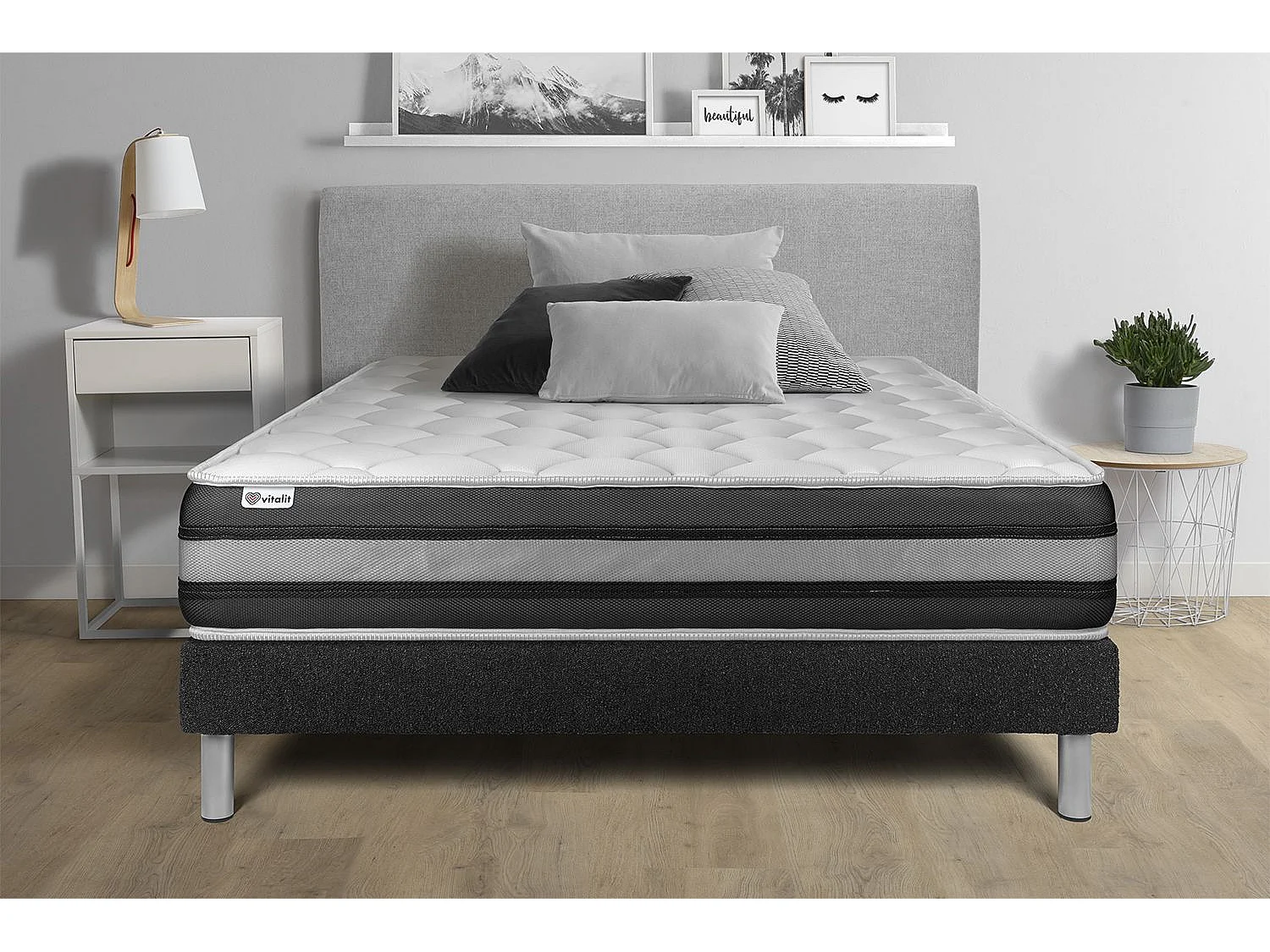 Ensemble Matelas Sommier 140x200 cm - Vitalspring Zen
