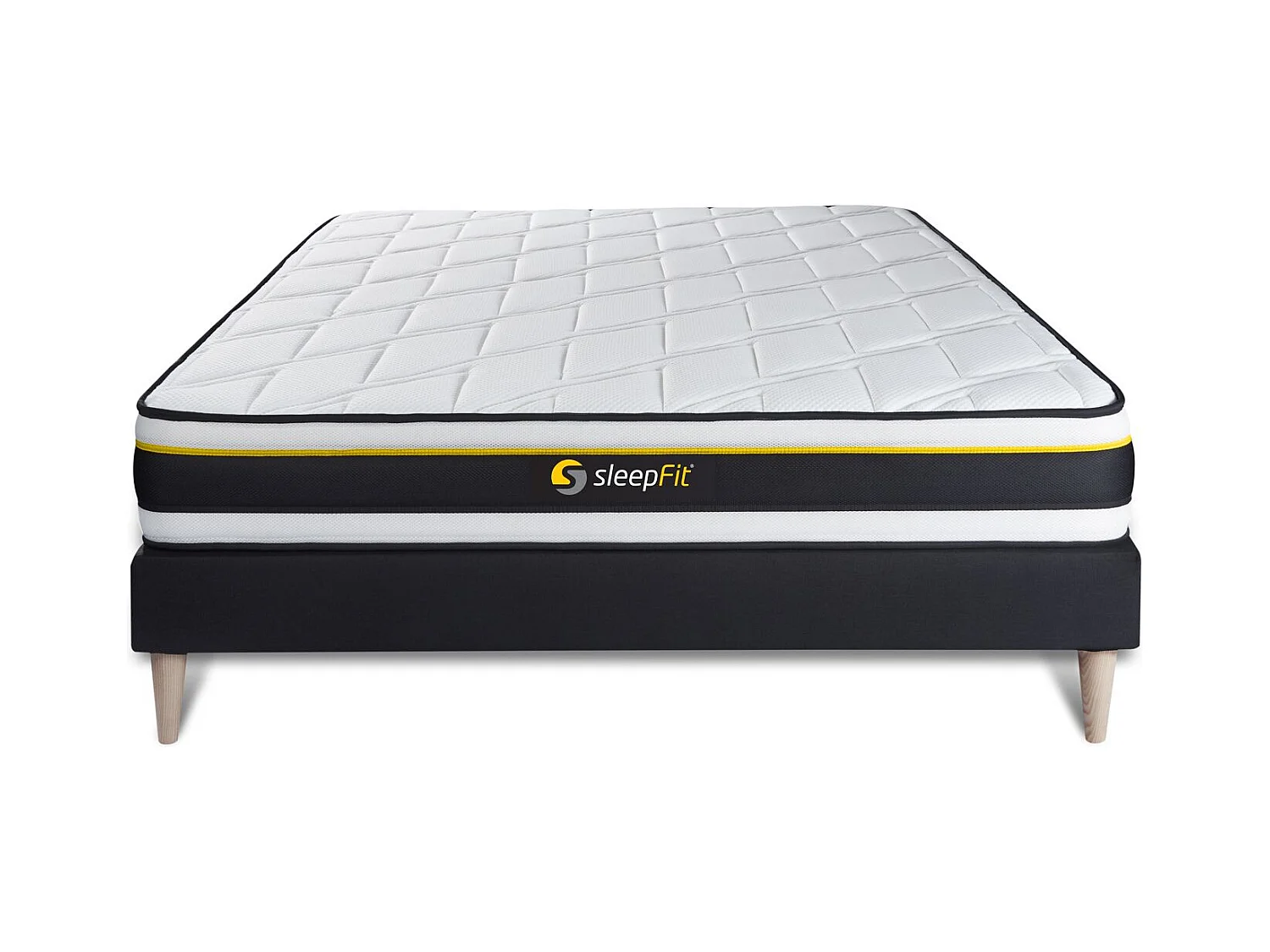 Ensemble Matelas Sommier 130x190 cm - Soft