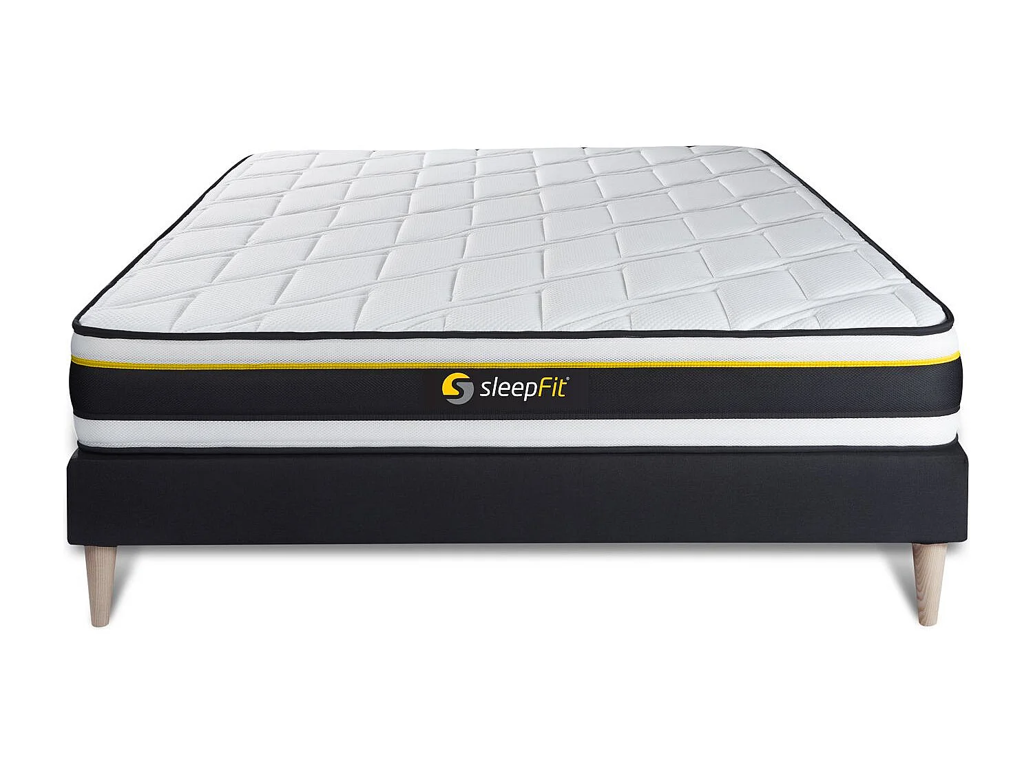 Ensemble Matelas Sommier 130x190 cm - Soft