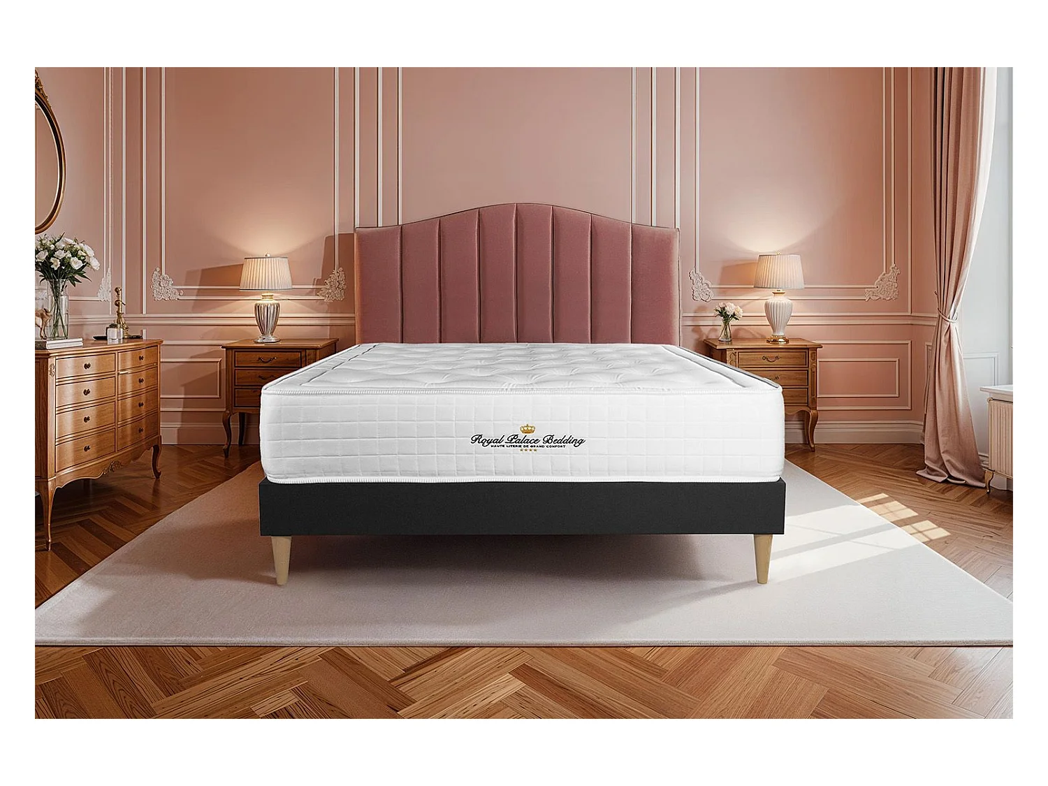 Ensemble Matelas Sommier 130x190 cm - Buckingham