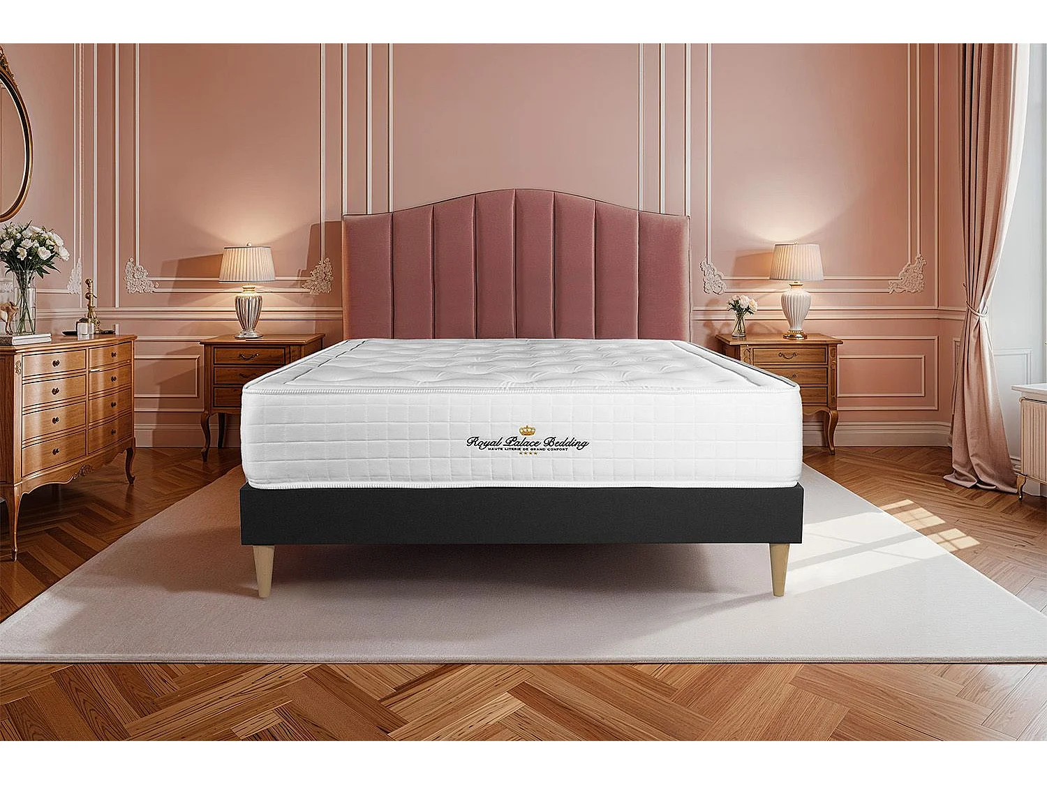 Ensemble Matelas Sommier 130x190 cm - Buckingham