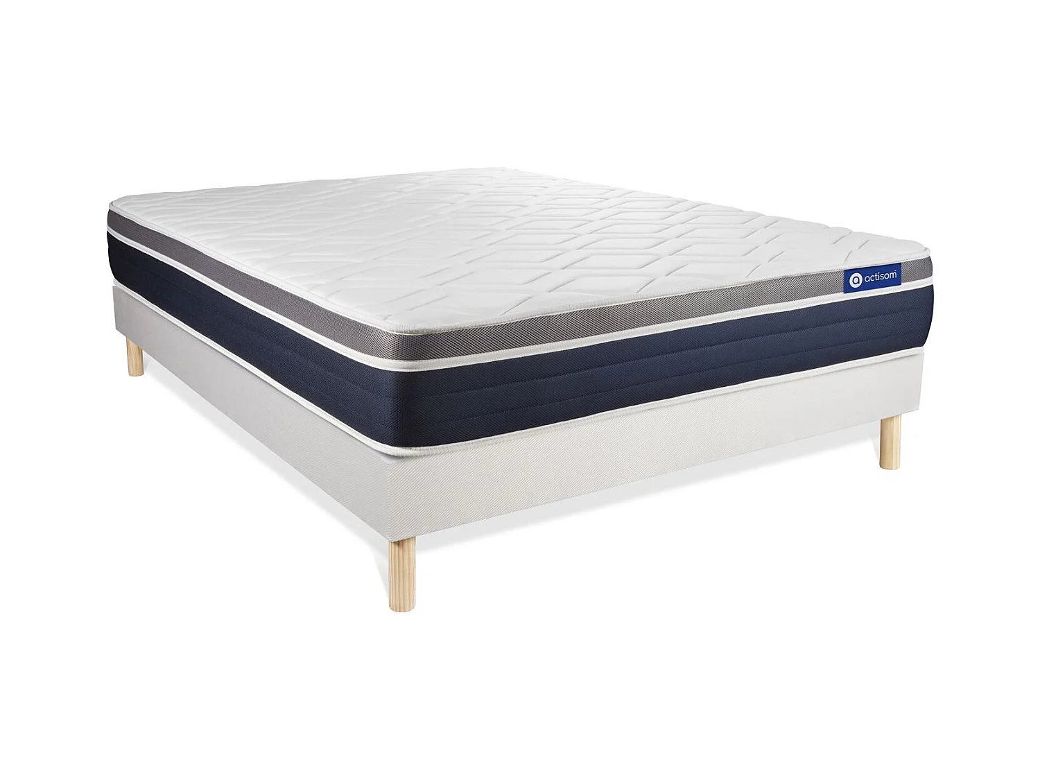 Ensemble Matelas Sommier 130x190 cm - Actiflex Confort