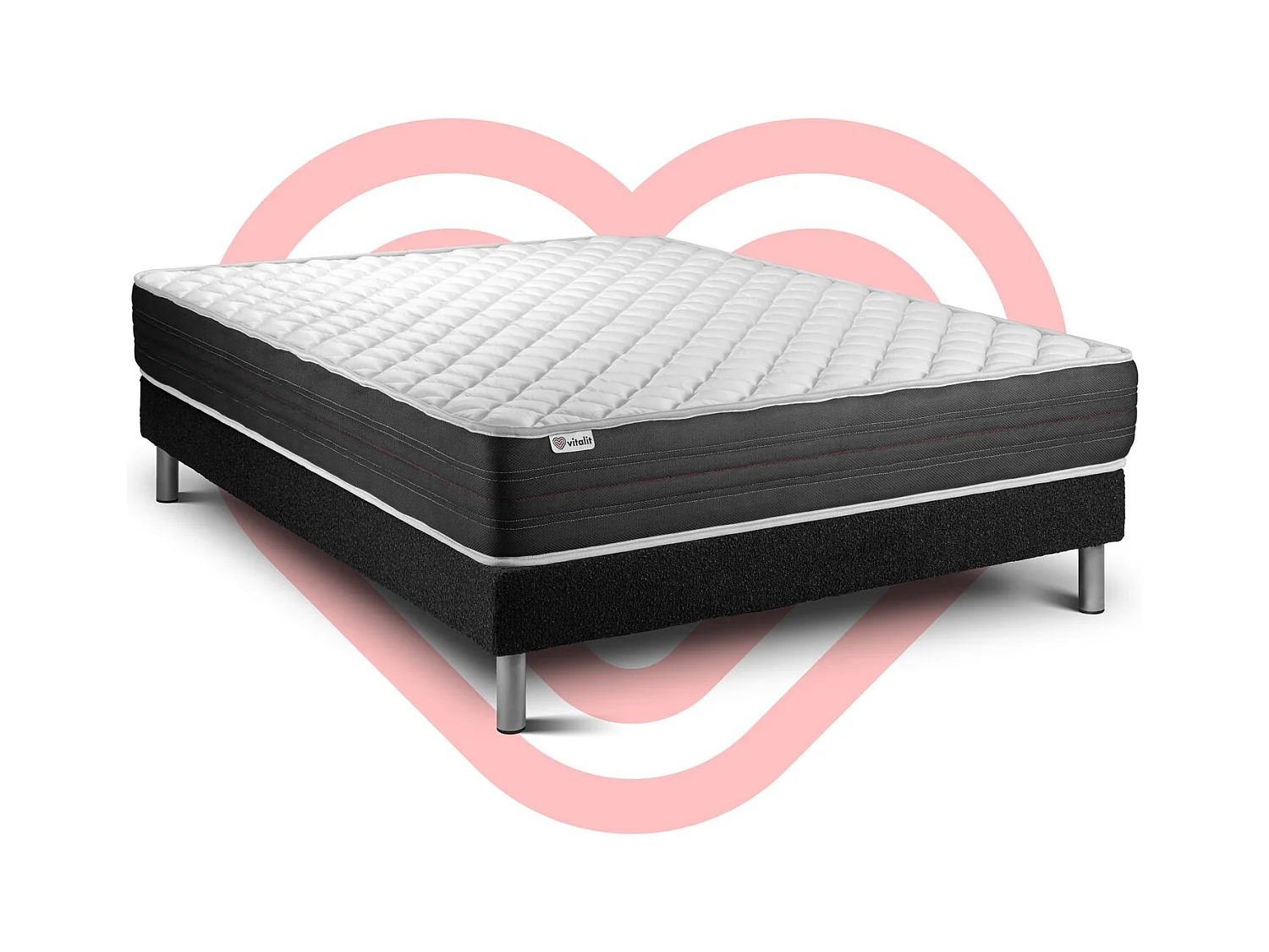 Ensemble Matelas Sommier 140x200 cm - Vitalmemo One