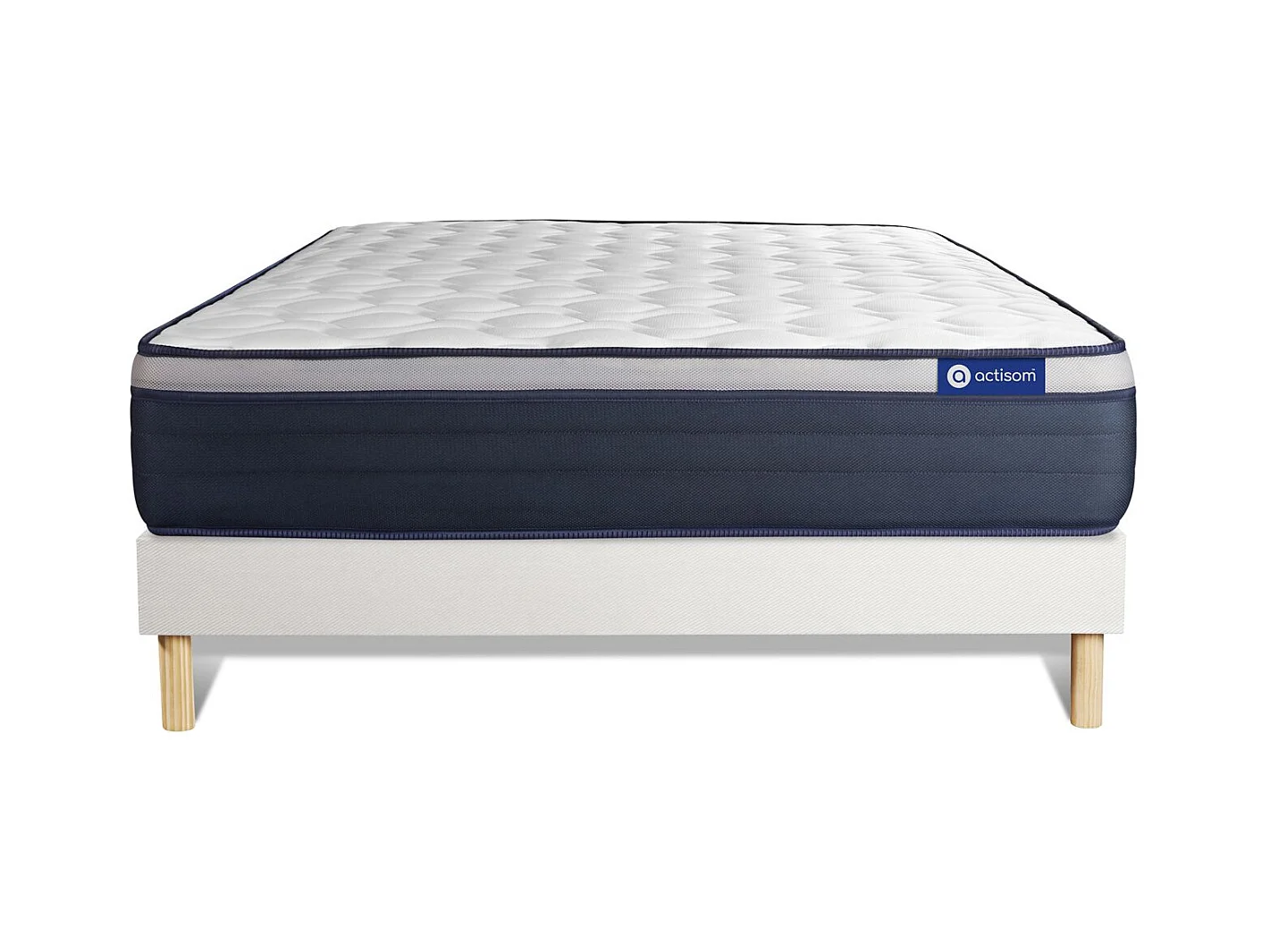 Lattenbodem en Actilatex max matras 130x190cm , matrasdikte : 26 cm , latex en traagschuim , stevig, 7 comfortzones