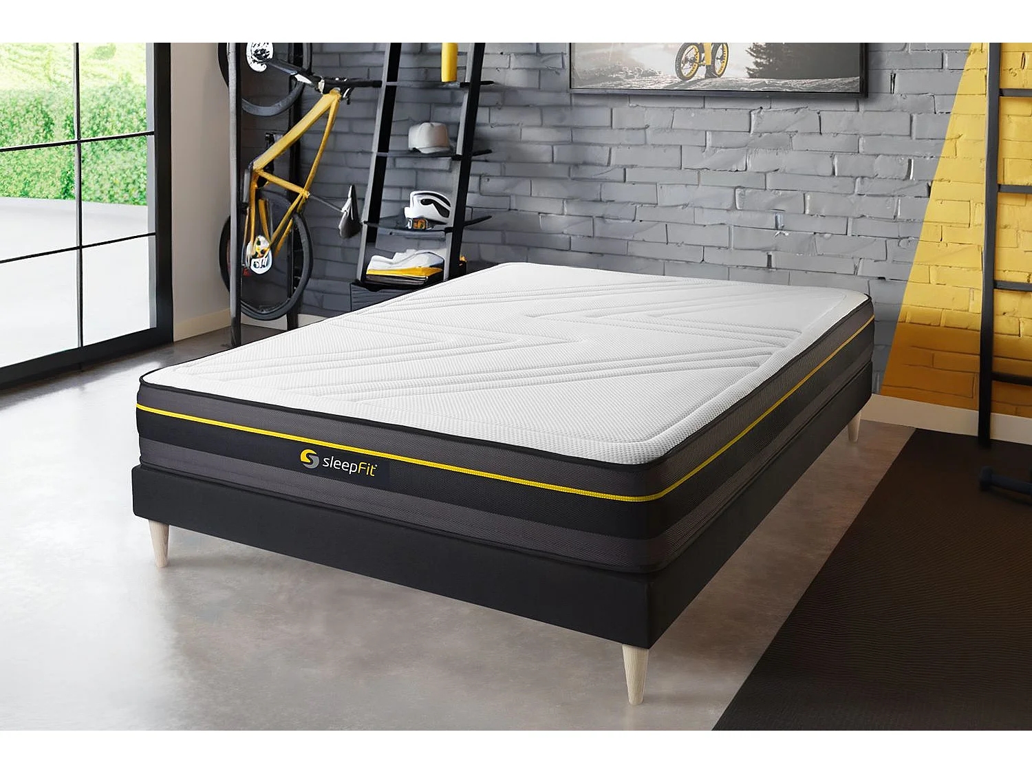 Ensemble Matelas Sommier 130x190 cm - Active