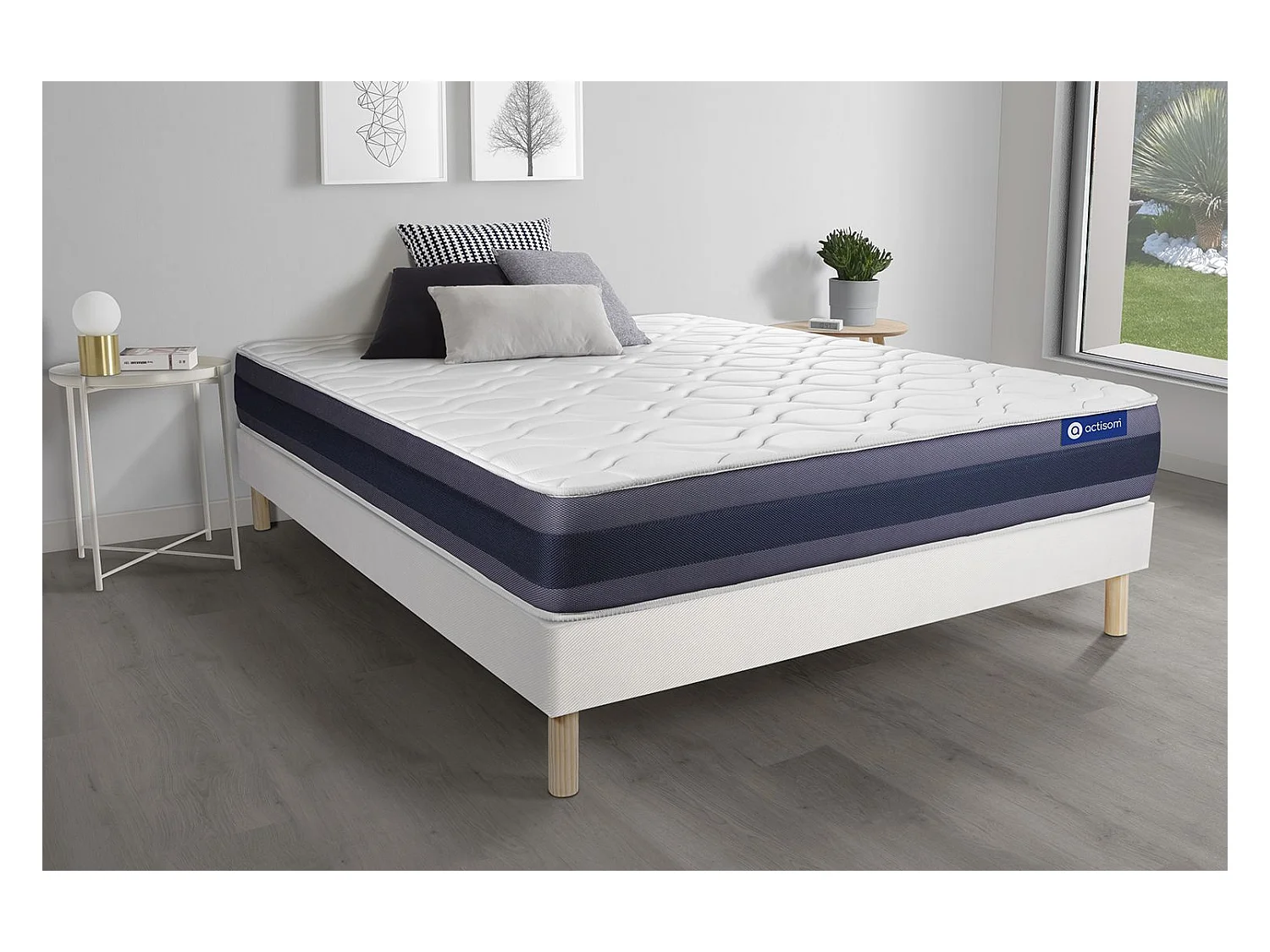 Ensemble Matelas Sommier 130x190 cm - Actilatex Morpho