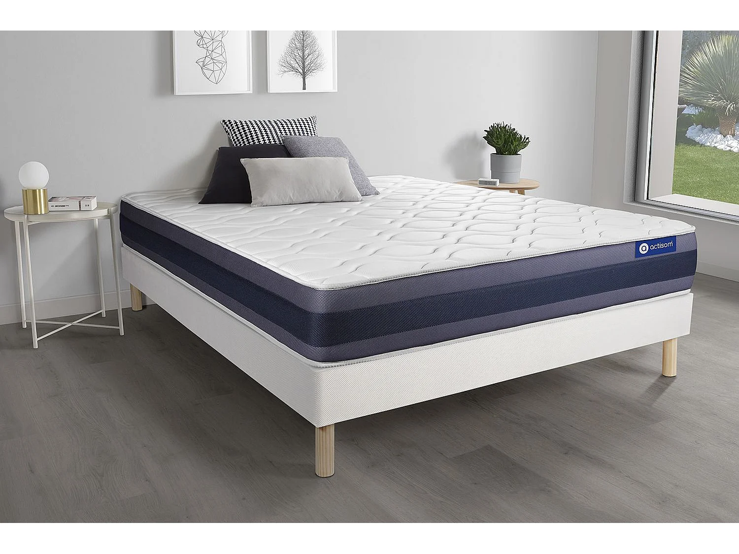 Ensemble Matelas Sommier 130x190 cm - Actilatex Morpho