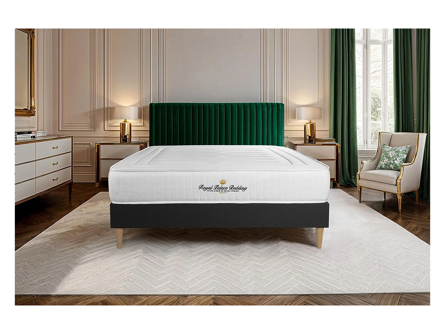 Ensemble Matelas Sommier 130x190 cm - Lancaster
