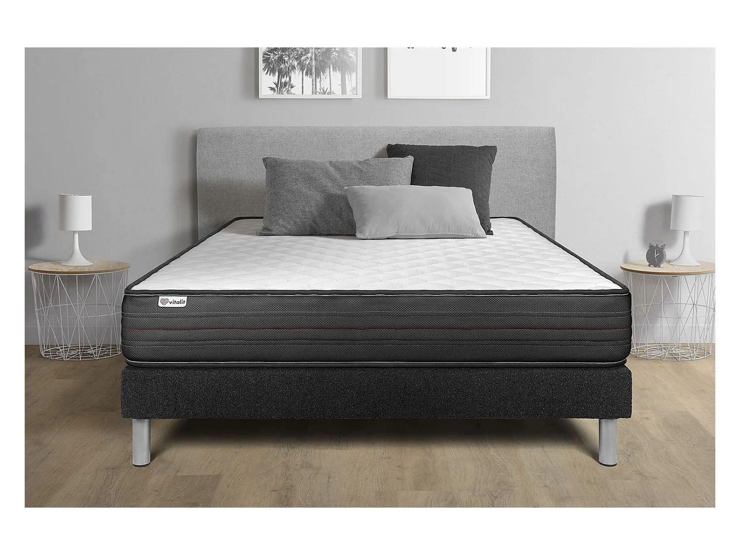 Ensemble Matelas Sommier 140x190 cm - Vitalpower