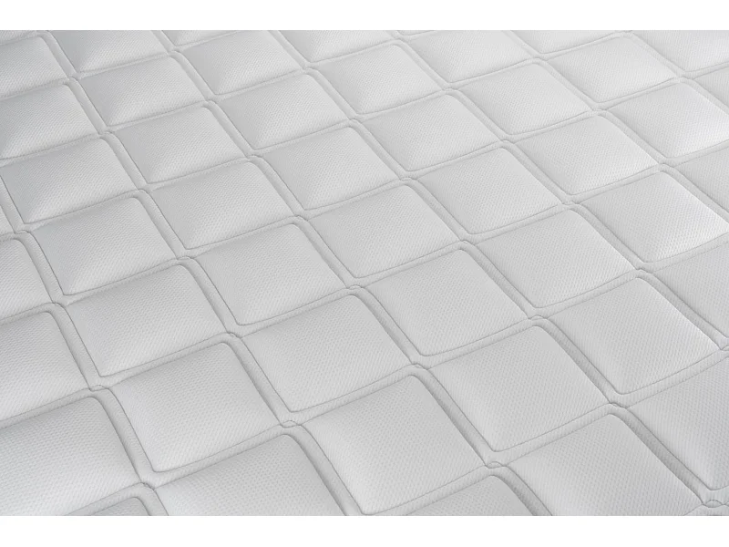 Pack lit complet - Matelas 140x200 cm + Sommier tapissier à lattes (en kit) + 2 oreillers + Couette - Vitalmemo Back