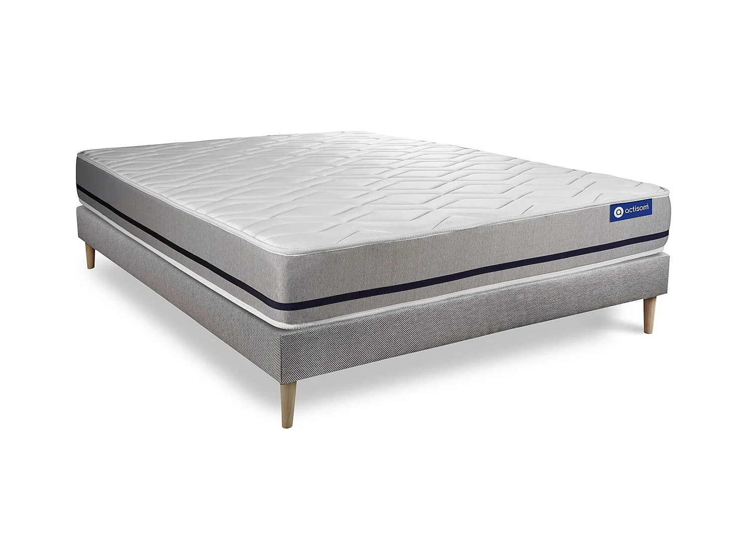 Ensemble Matelas Sommier 130x190 cm - Actiflex Soft