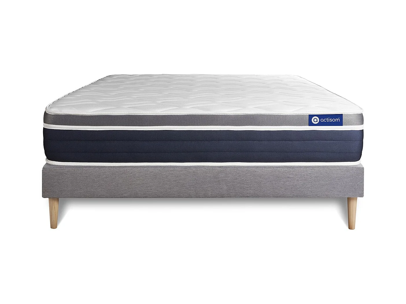 Ensemble Matelas Sommier 130x190 cm - Actilatex Confort