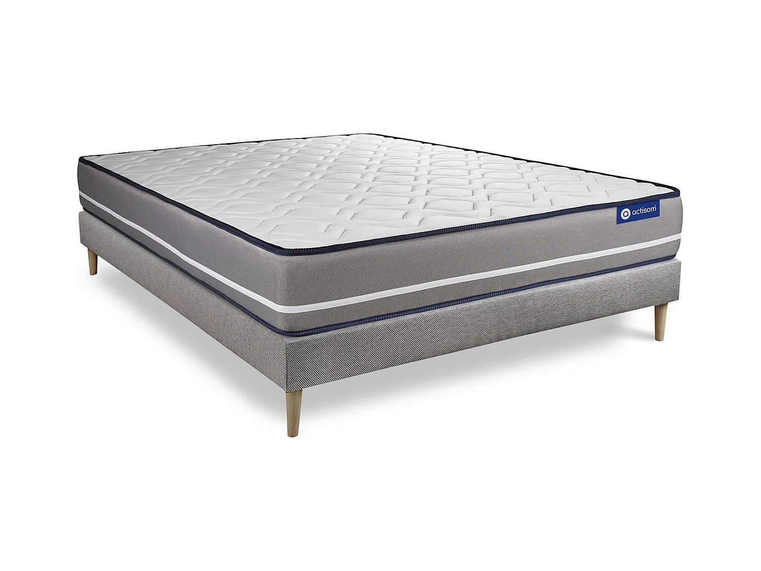 Ensemble Matelas Sommier 130x190 cm - Actilatex Pur