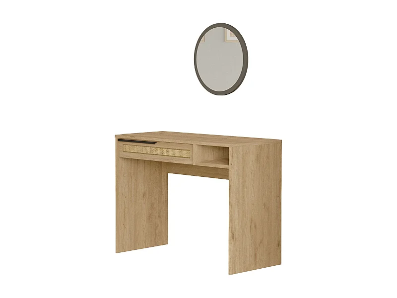 Tocador Kailua AE117, Roble, Espejo, 75x100x45cm