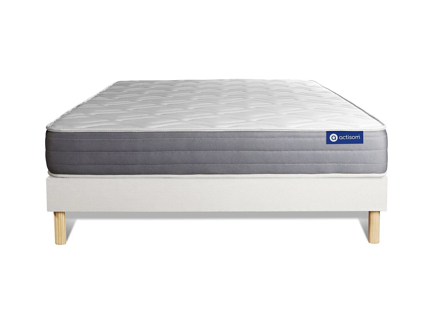 Lattenbodem en Actilatex dream matras 130x190cm , matrasdikte : 22 cm , latex en traagschuim , vrij stevig, 5 comfortzones
