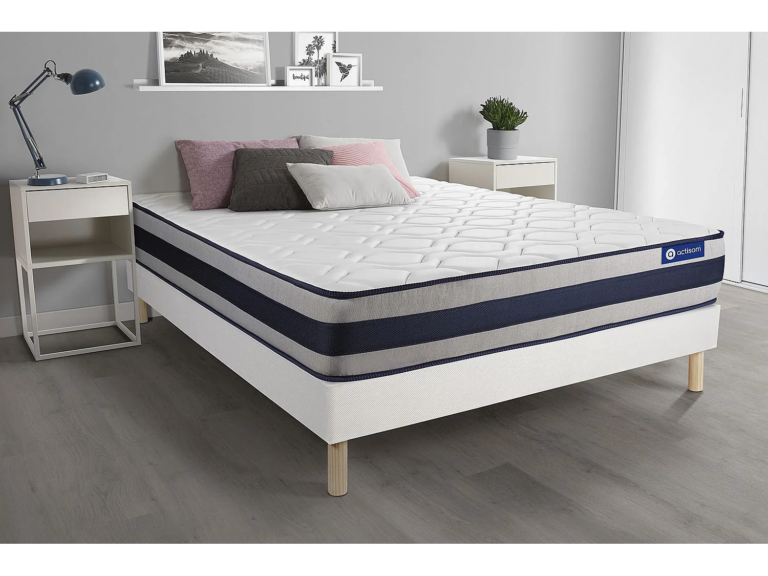 Ensemble Matelas Sommier 130x190 cm - Actimemo Ergo