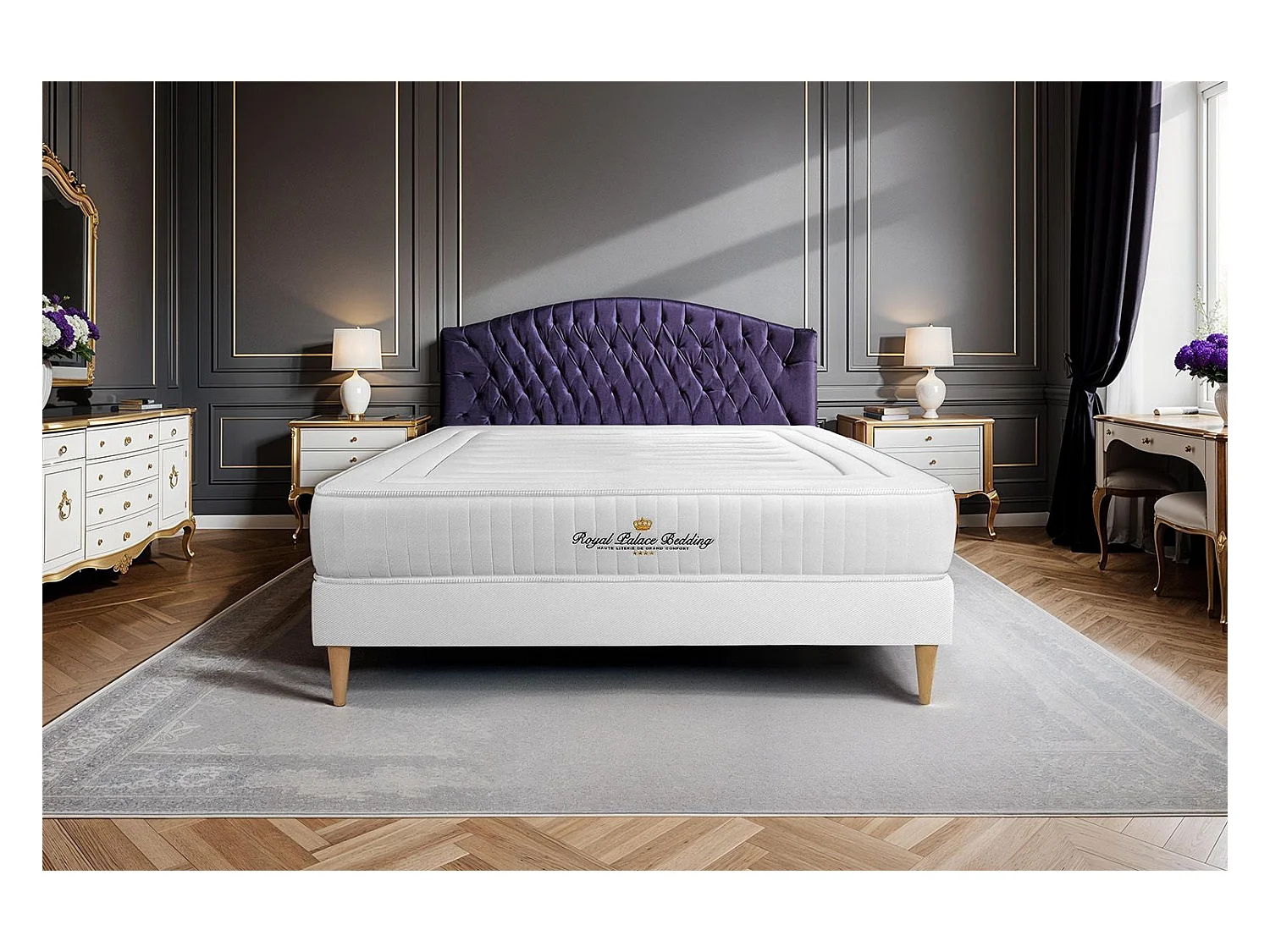 Ensemble Matelas Sommier 130x190 cm - Nottingham