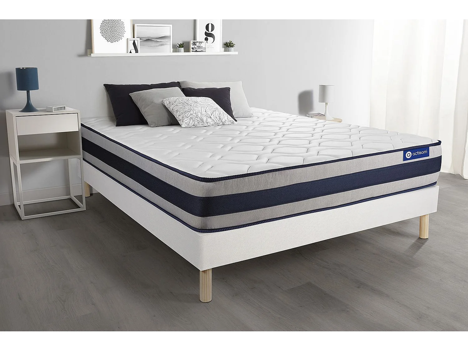 Ensemble Matelas Sommier 130x190 cm - Actilatex Ergo