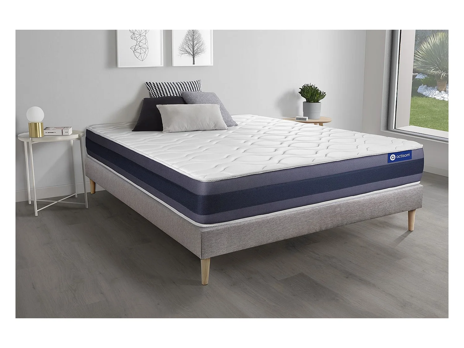 Ensemble Matelas Sommier 130x190 cm - Actilatex Morpho