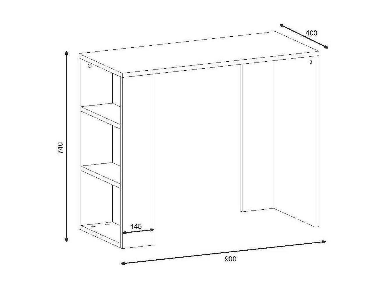 Secretária de Estudo Escandinava Branca - Design Moderno e Funcional