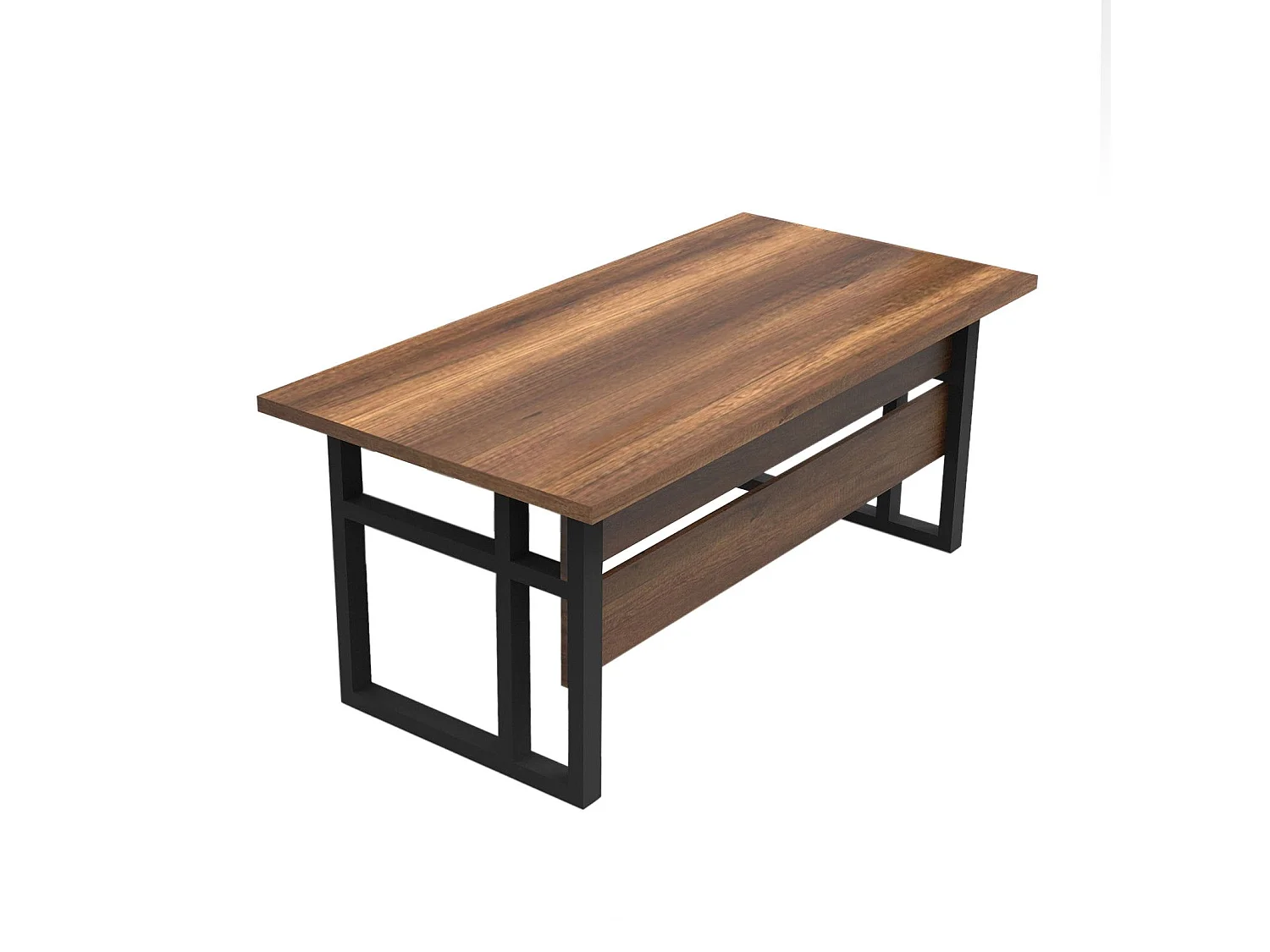 Mesa de oficina Kailua 841, 73x180x90cm, Nogal