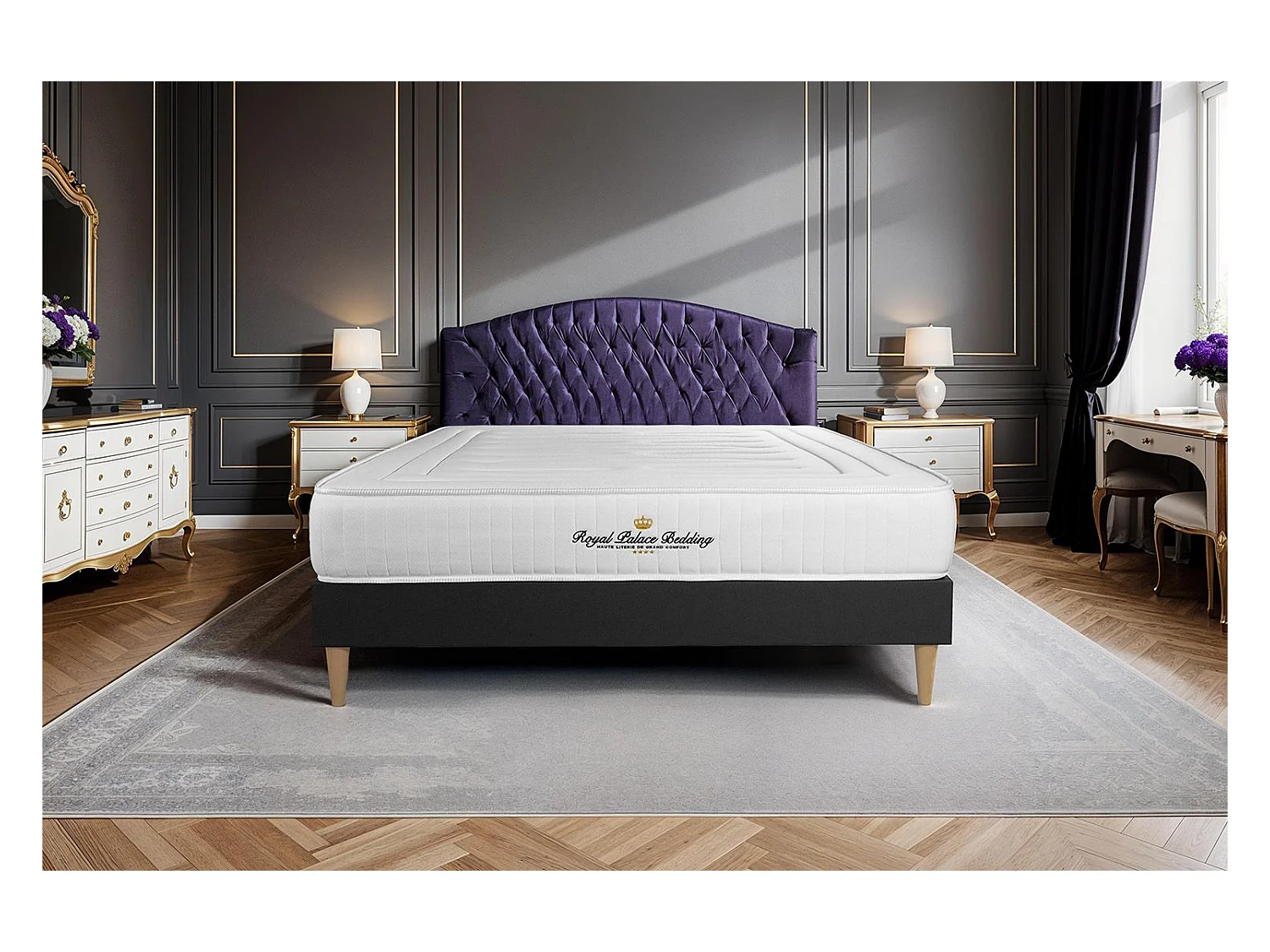 Ensemble Matelas Sommier 130x190 cm - Nottingham