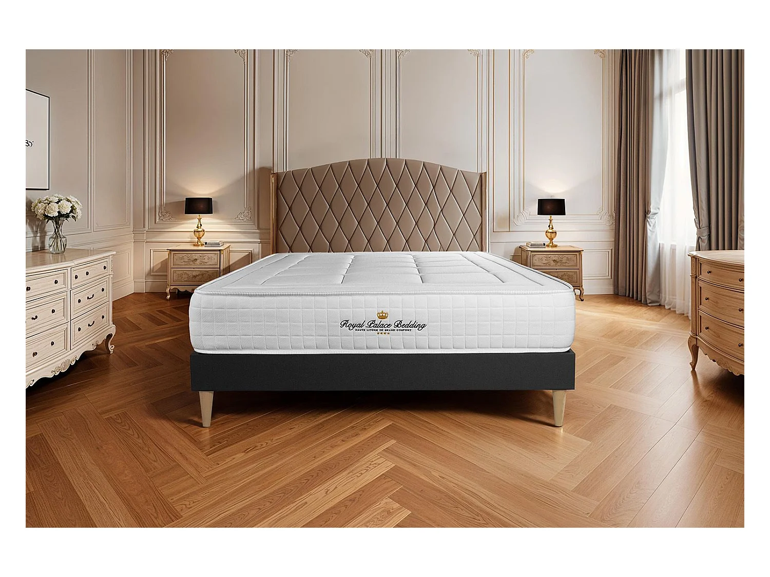 Ensemble Matelas Sommier 130x190 cm - Balmoral
